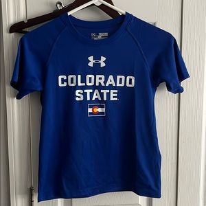 UnderArmor Colorado State t-shirt sz YSM blue